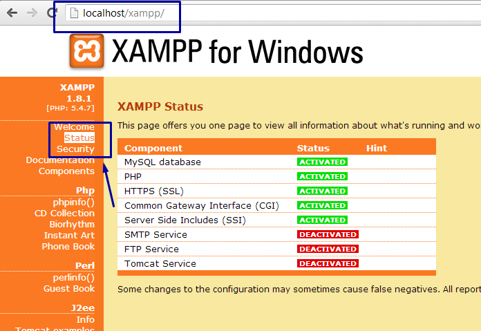 12-status-xampp
