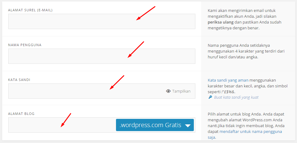 Cara Mendaftar Website WordPress Gratis