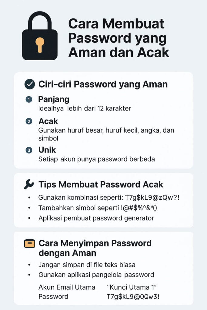 cara membuat password aman