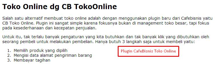 plugin toko online cafebisnis