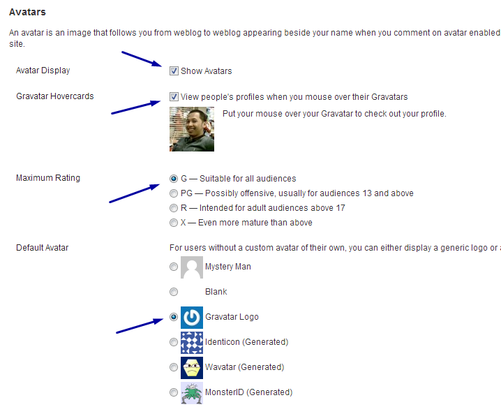 cara membuat gravatar, cara setting gravatar