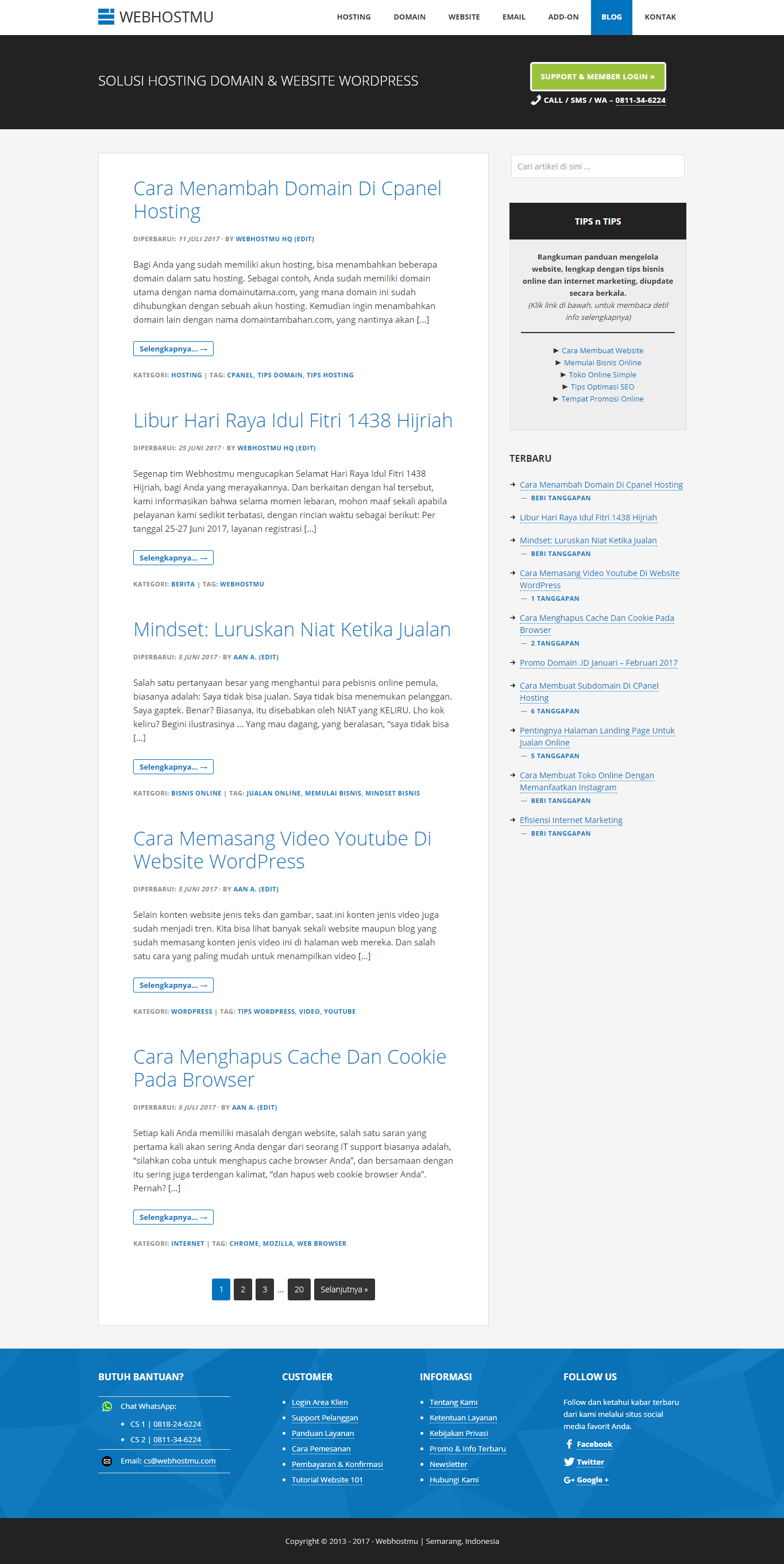 Mengoptimalkan Penggunaan Post dan Page Pada WordPress 2 tampilan blog