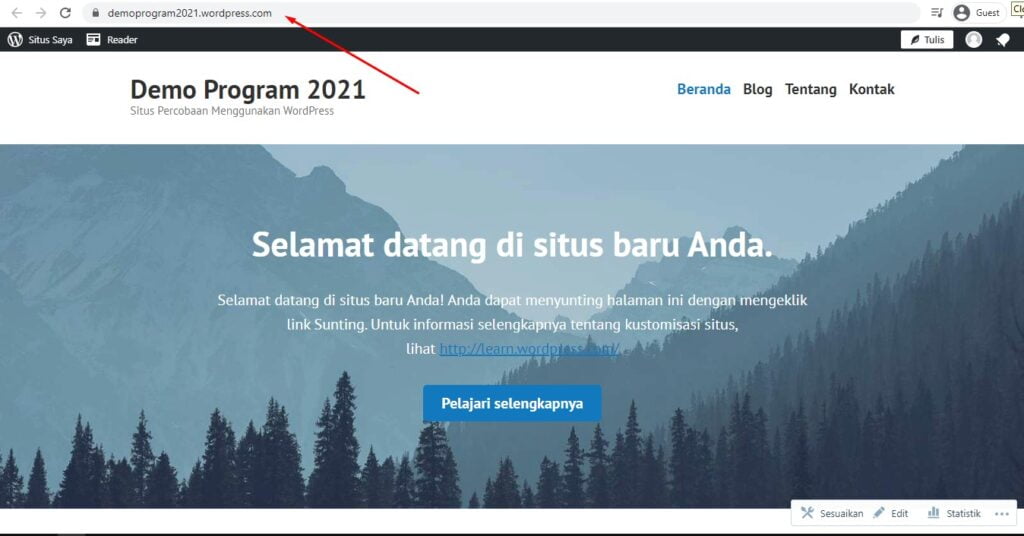 pembuatan website wordpress