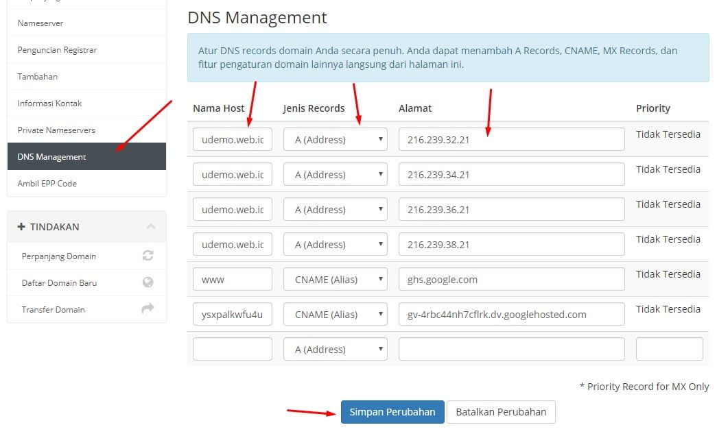 setting domain blogspot